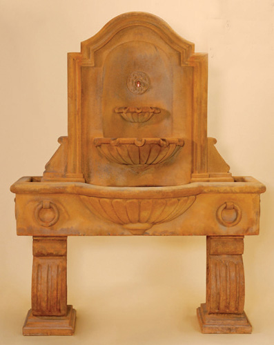 Garden Fountains, Cast Stone Garden Fountain Large Cast Stone Wall Fountain Large Garden Wall Fountain
